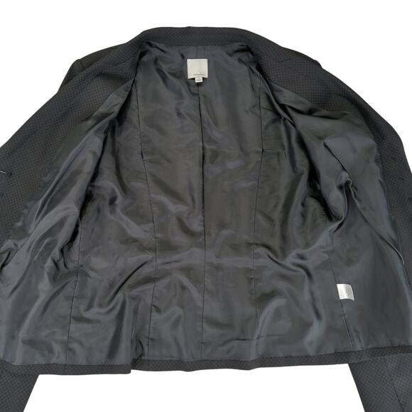 Halogen Blazer Jacket Women's Size 8 Polyester‎ Blend Lined Black Gray - Picture 7 of 10